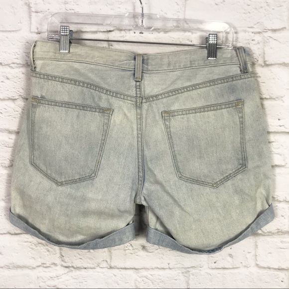 GAP Sexy Boyfriend Light Wash Rolled Hem Shorts 27 - Picture 4 of 7